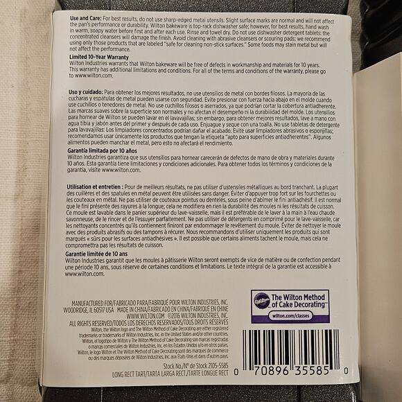 Wilton Oblong Tart Pan-Rectangle NEW Lot of 2 Small Round Baking Dish Lot of 4 - Picture 5 of 5